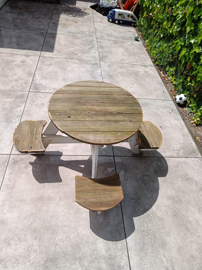 Picknick tafel kinderen, Tuin en Terras, Ophalen of Verzenden, Rechthoekig, Hout