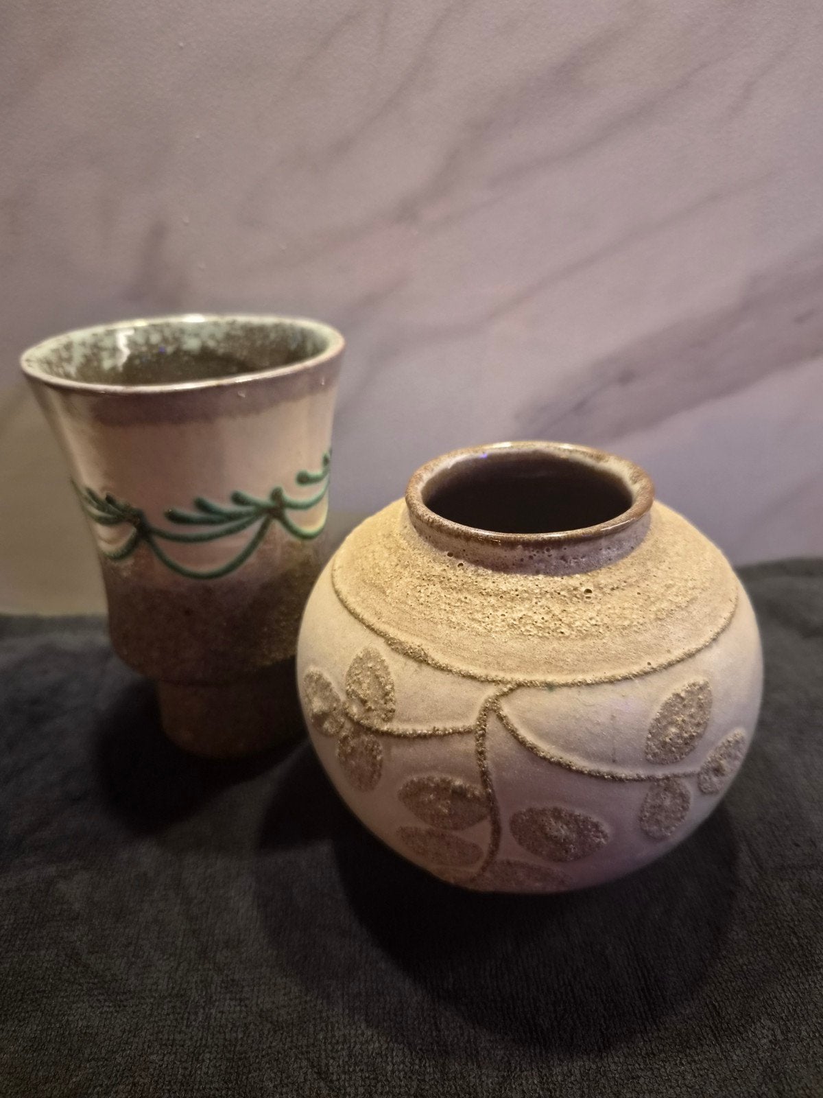 Vintage West-Duits Aardewerk Vazen Set - Scheurich & Roth, Antiek en Kunst, Ophalen