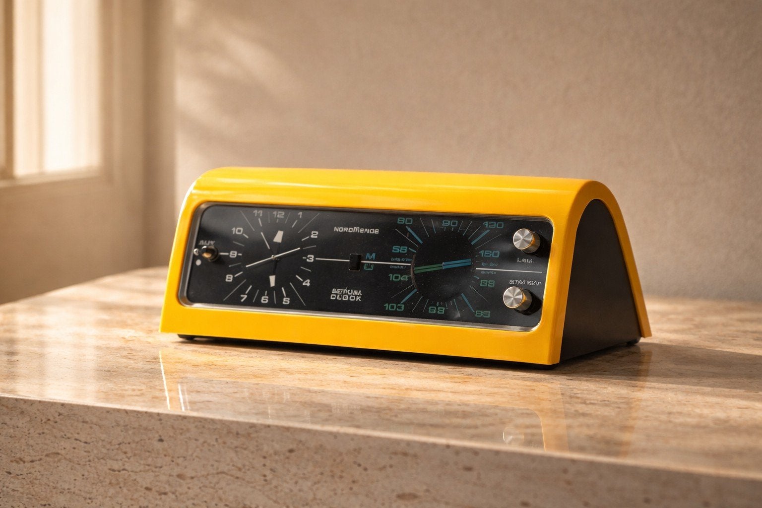 Nordmende vintage klokradio – Space Age – jaren 60/70, Ophalen of Verzenden, Gebruikt
