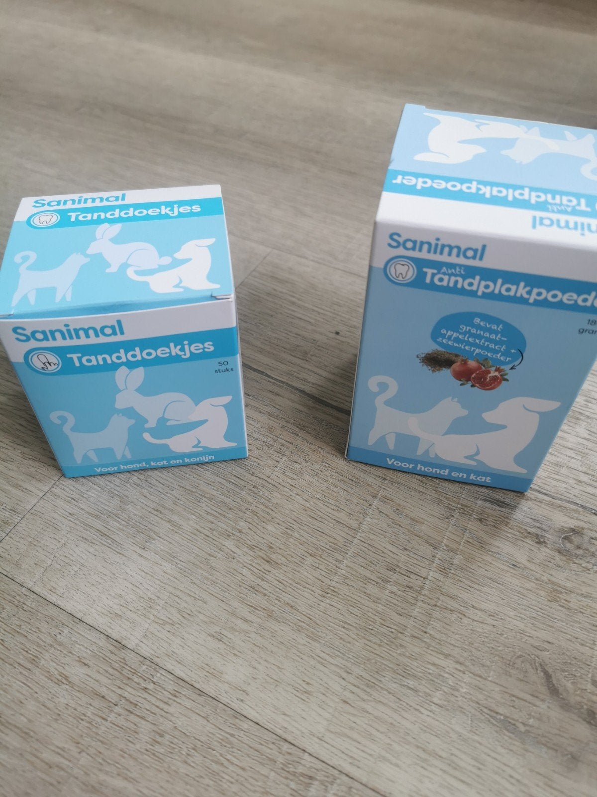 tandplakpoeder en doekjes, Ophalen, Hond