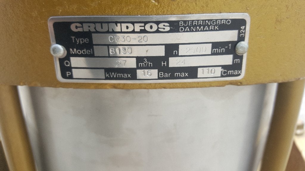 pomp  400 volt GRUNDFOS   CR  30-20      vraagprijs € 900,-, Tuin en Terras, N, Nieuw, Ophalen of Verzenden, Grundfos