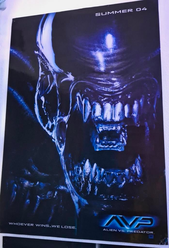 Grote Alien vs Predator poster - Film en Tv, Deurposter of groter, Ophalen of Verzenden, Film en Tv, Rechthoekig Staand