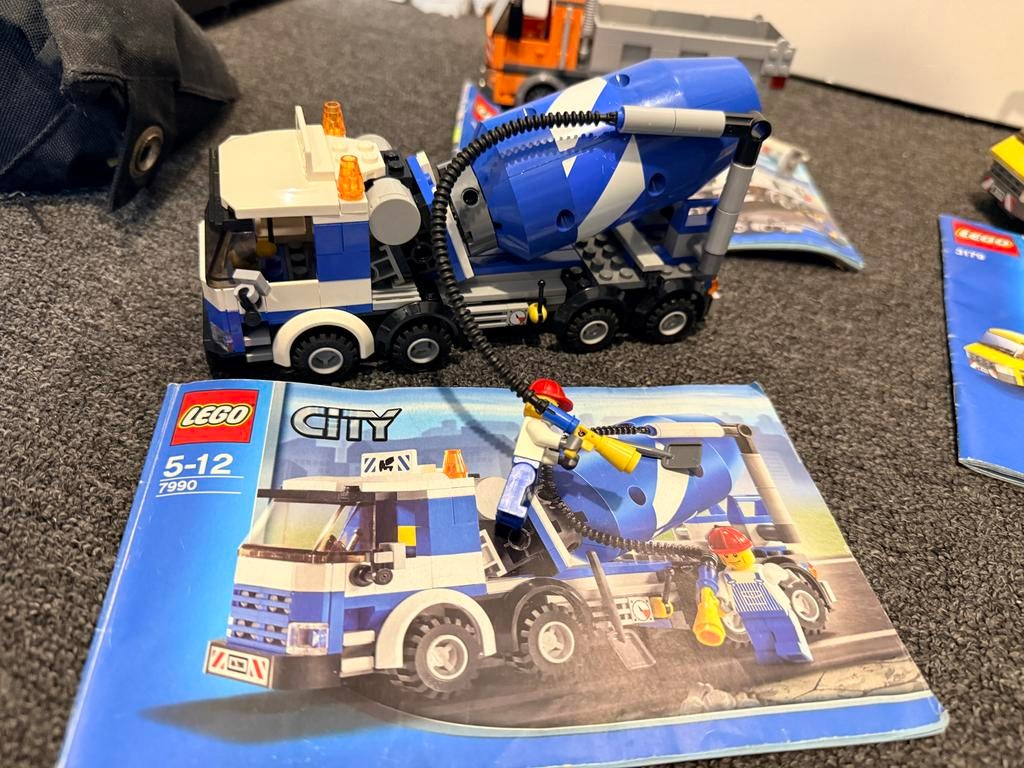 LEGO City Cementmixer 7990 met instructies, City, Lego, Ophalen of Verzenden, Zo goed als nieuw