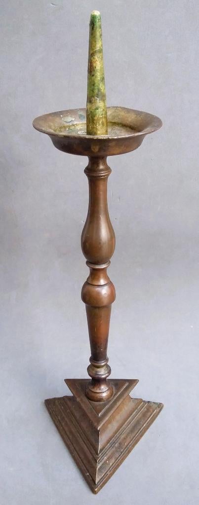 Omstreeks 1675 - 1700 Brons Bronzen Penkandelaar Kandelaar, Antiek en Kunst, Ophalen of Verzenden, Koper of Brons