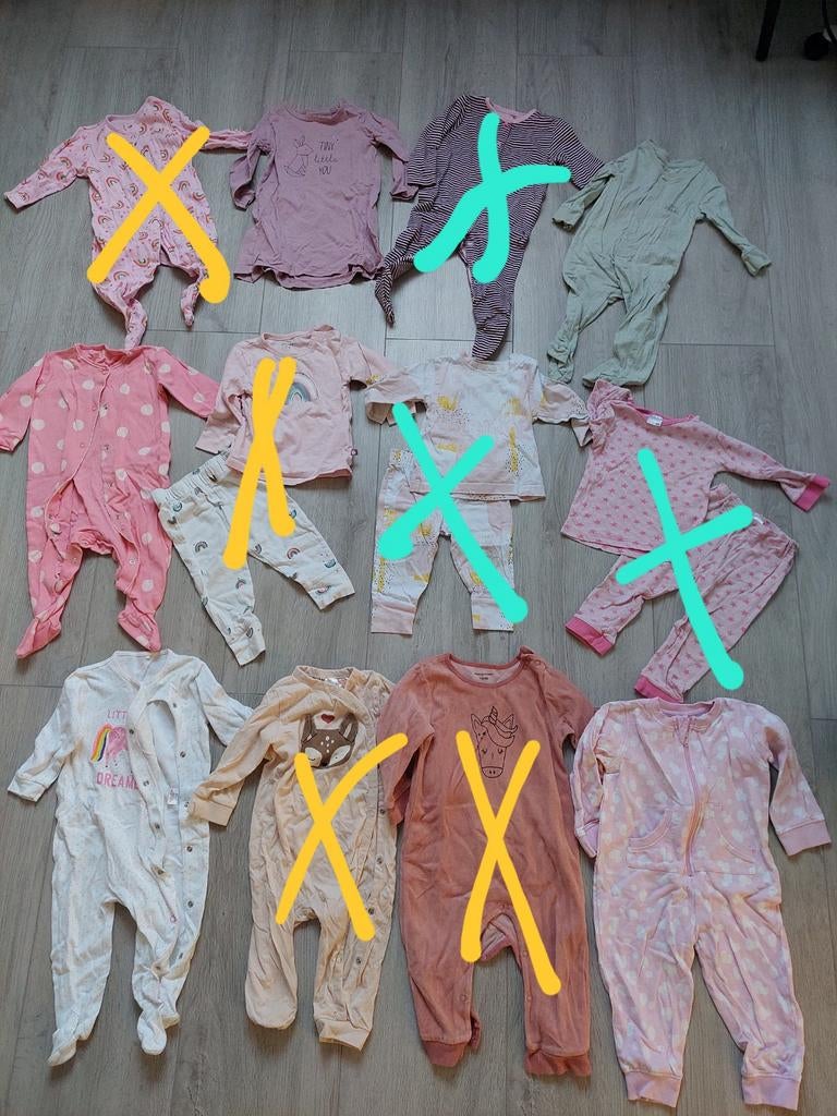 Pyjama's maat 74 meisje pyjama boxpakje boxpakjes, Ophalen of Verzenden, Zo goed als nieuw, Meisje, Nacht- of Onderkleding
