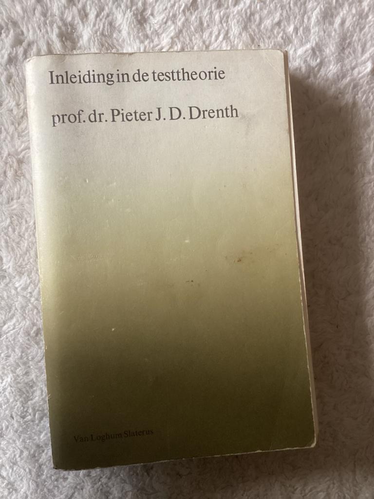 Inleiding in de testtheorie - prof. dr. Pieter J. D. Drenth., Boeken, Gelezen, Alpha, Drenth, HBO