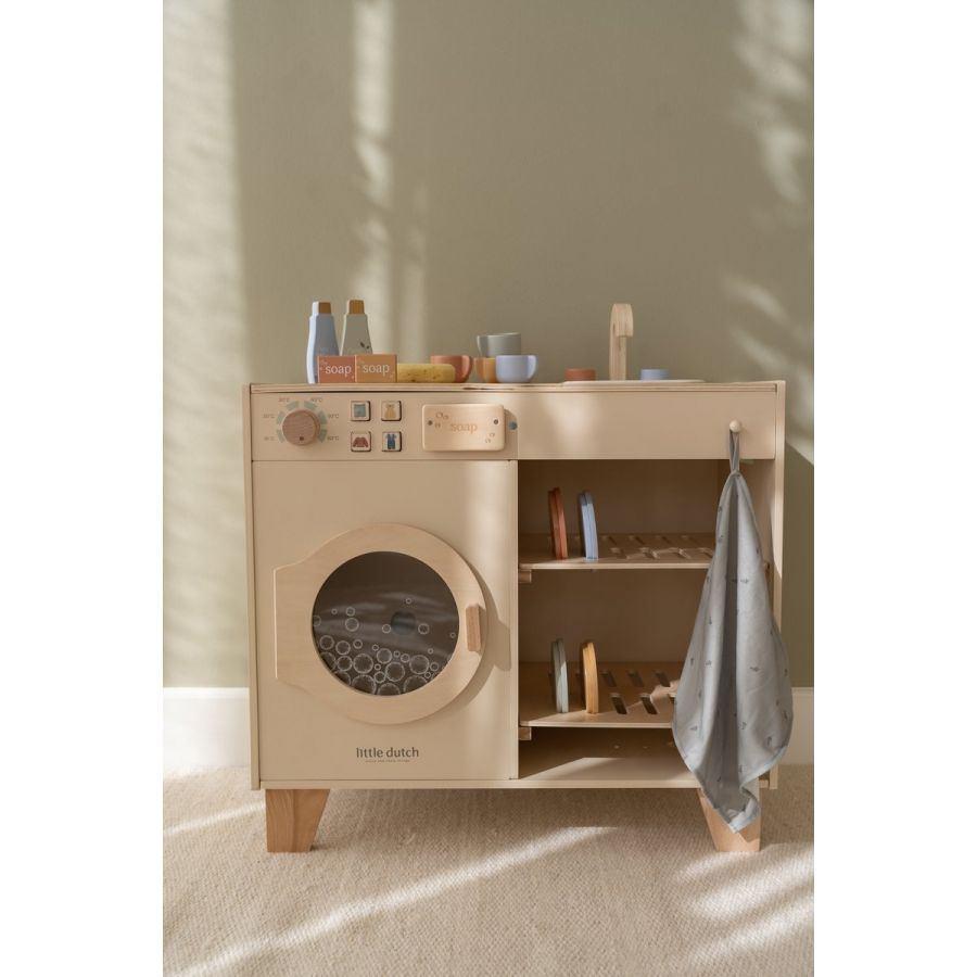 Little Dutch Houten wasmachine FSC, Ophalen of Verzenden, Nieuw, Hout, Speelkeuken