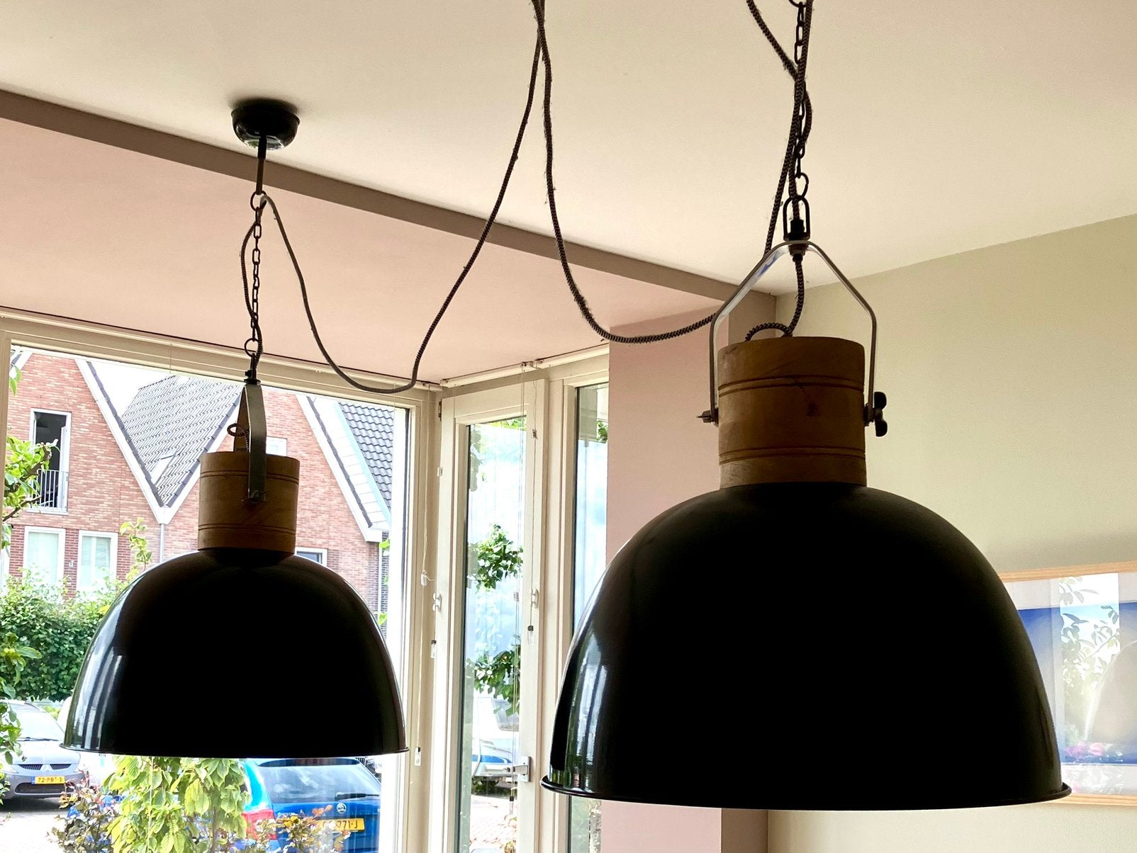Industriële hanglampen, nordic design., Ophalen, Zo goed als nieuw