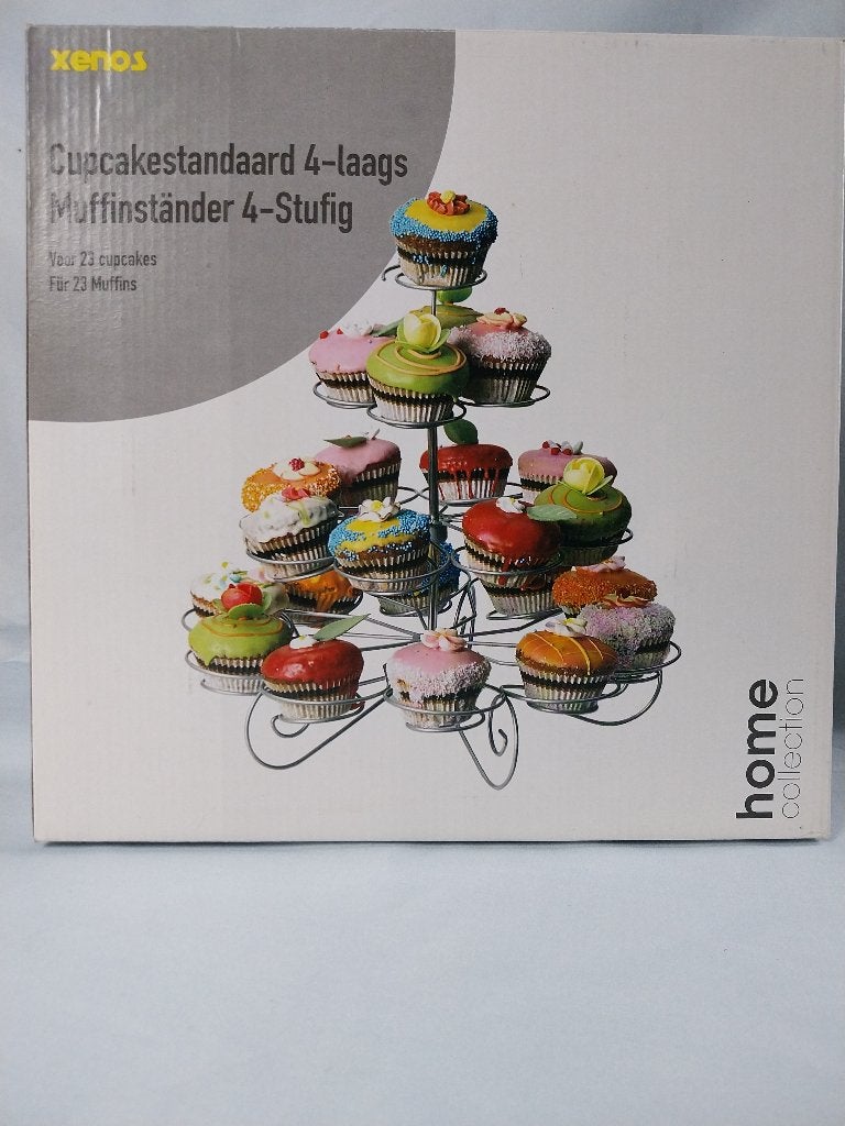 Cup Cake standaard/etagère 4-laags voor 23 cup cakes, nieuw, Ophalen of Verzenden, Nieuw, Taarten of Cupcakes, Bakvorm