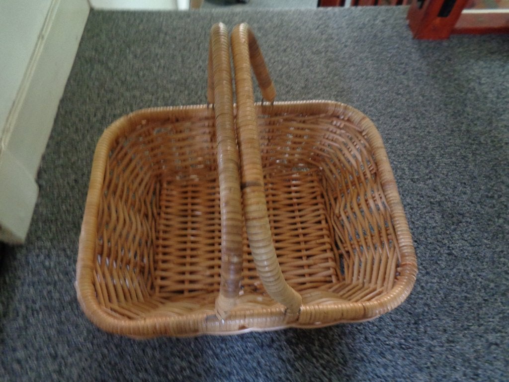 Rieten boodschappenmand/sisal schoudertas, Huis en Inrichting, Mand, Handgemaakt, Vierkant, Ophalen of Verzenden
