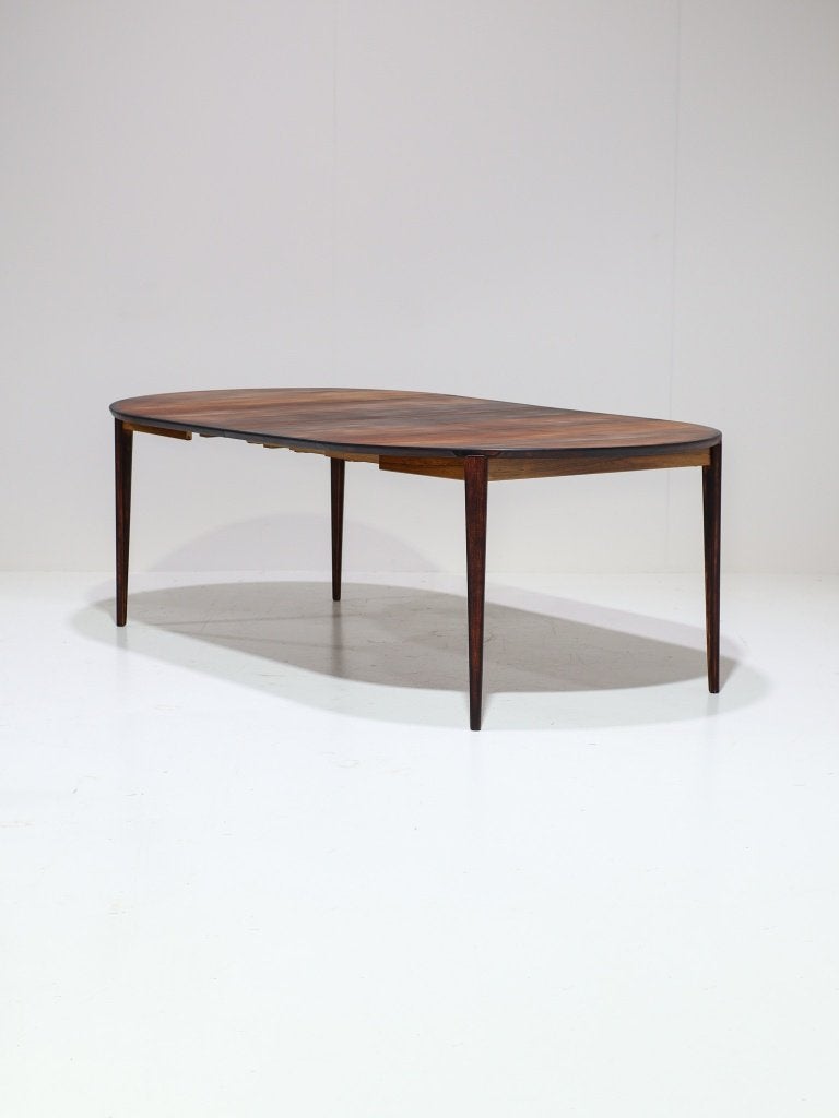Henry Rosengren Hansen eettafel uitschuifbaar palissander, Ophalen, 100 tot 150 cm, -, -