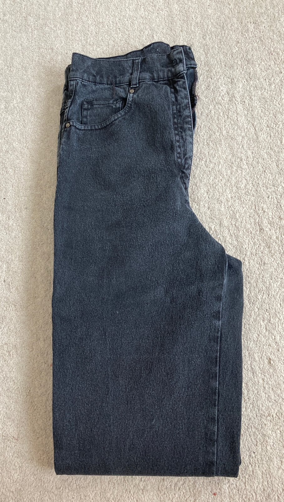 ZERRES: Zwarte spijkerbroek met hoge taille maat 80, Maat 38/40 (M), Zwart, Ophalen of Verzenden, Zo goed als nieuw