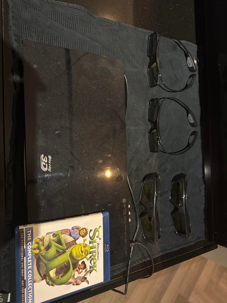 Blue-ray 3D speler met 3D brillen en Shrek Blu-ray, Ophalen of Verzenden, Gebruikt, Overige merken
