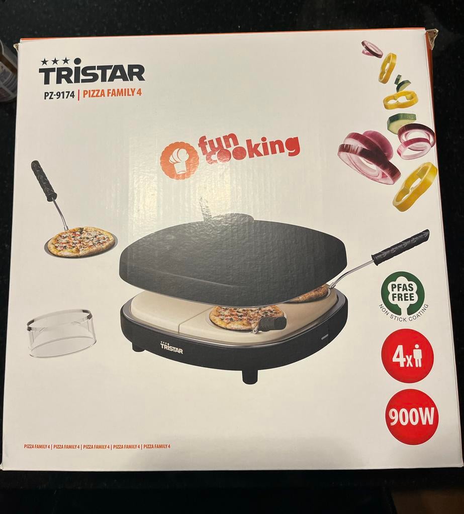 Nieuwe Tristar Pizza Family 4 - Pizza Maker, Witgoed en Apparatuur, Ophalen of Verzenden, Nieuw