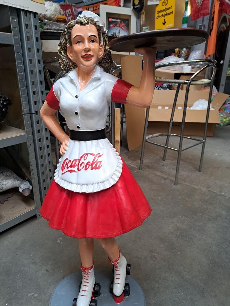 Decoratie beeld Coca-Cola serveerster Nieuw, Ophalen, Nieuw, Reclamebord