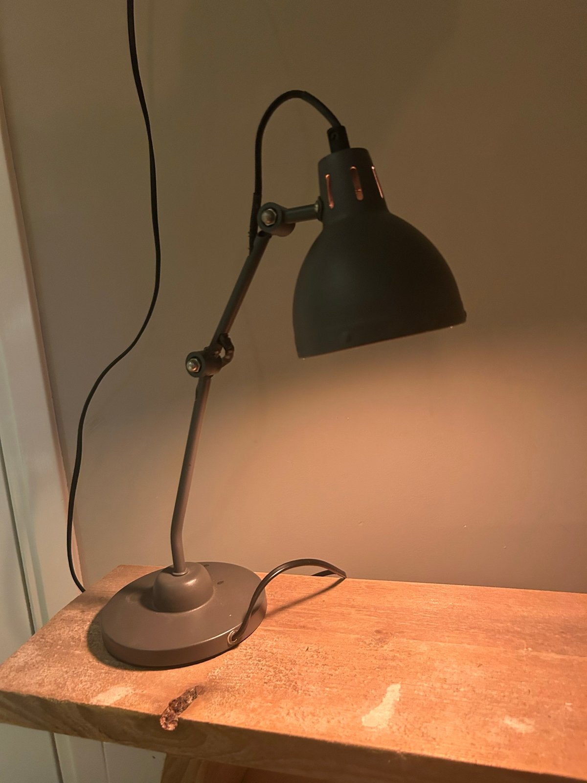 Verstelbare Bureaulamp - Donkergrijs/Antraciet, Gebruikt, Grijs, Metaal, Modern