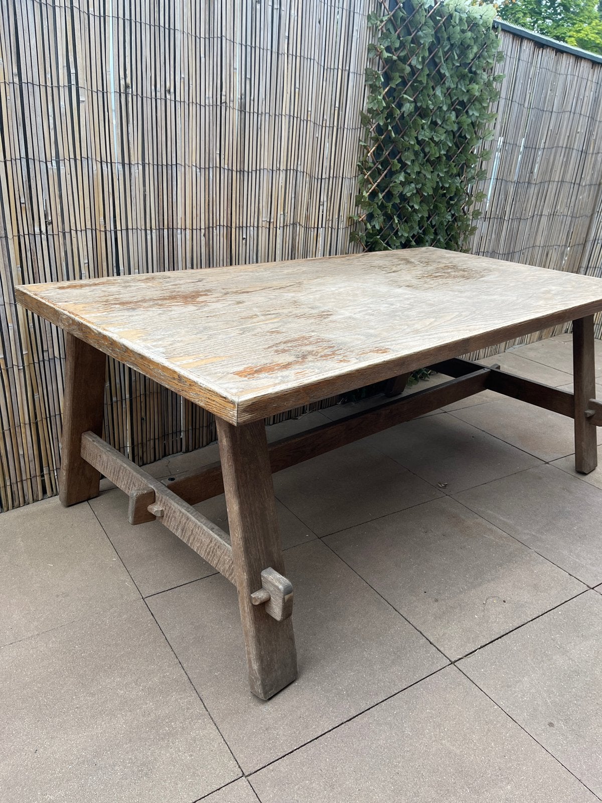 houten tuintafel, Ophalen