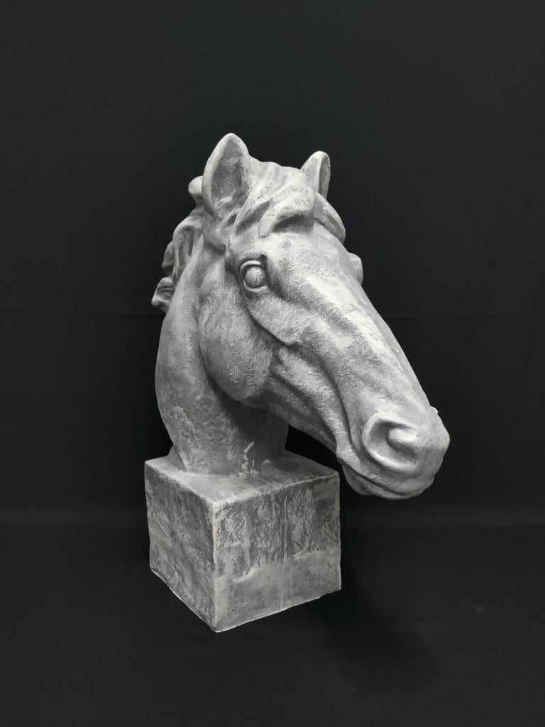 Paardenhoofd op sokkel. Paard, Merrie, Fries, Mustang, Ophalen of Verzenden, Nieuw, Dier