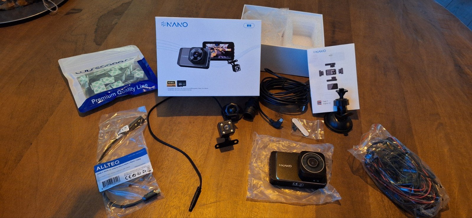 Nano M19 Dashcam met achteruitrijcamera - Nieuwstaat, Auto diversen, Ophalen of Verzenden, Nieuw