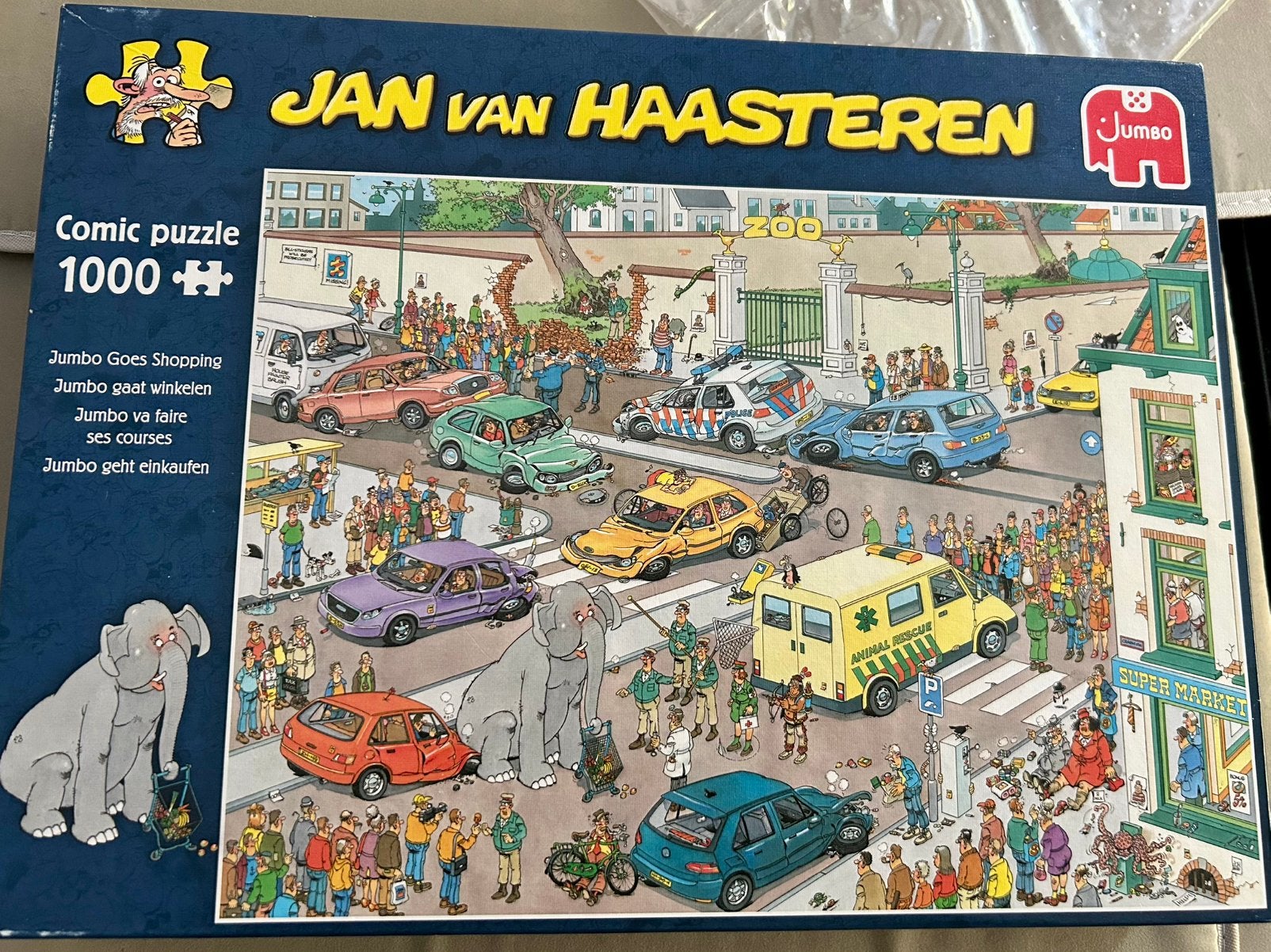 2 Jan van Haasteren puzzels (1000 stukjes), Hobby en Vrije tijd, Ophalen of Verzenden, 500 t/m 1500 stukjes, Zo goed als nieuw
