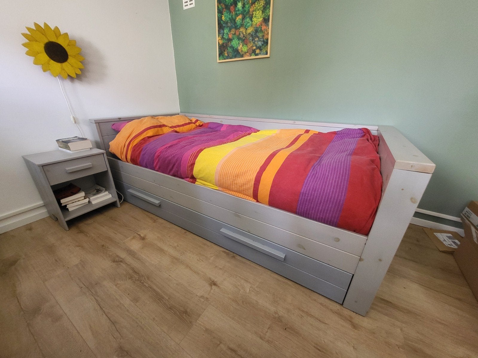 Woood Dennis bedbank met logeerbed, Ophalen, Gebruikt, 90 cm, 200 cm