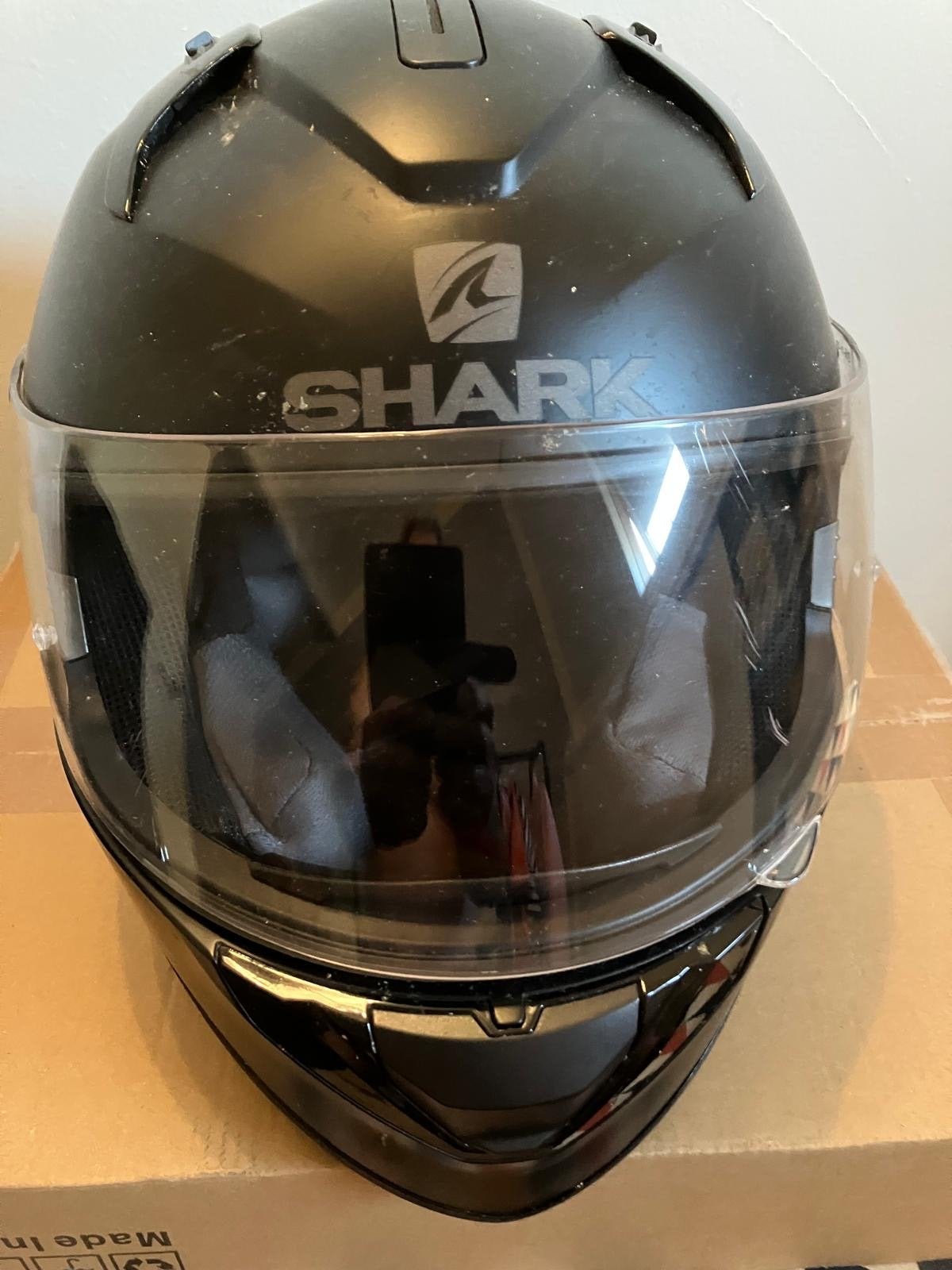 Shark motorhelm maat S - Prima staat, Motoren, Ophalen, Tweedehands, Dames