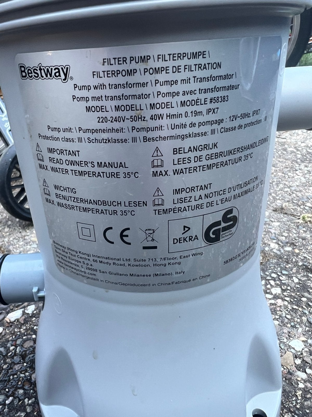 Bestway Filterpomp met Transformator #58383, Ophalen of Verzenden, Gebruikt, Zwembadpomp