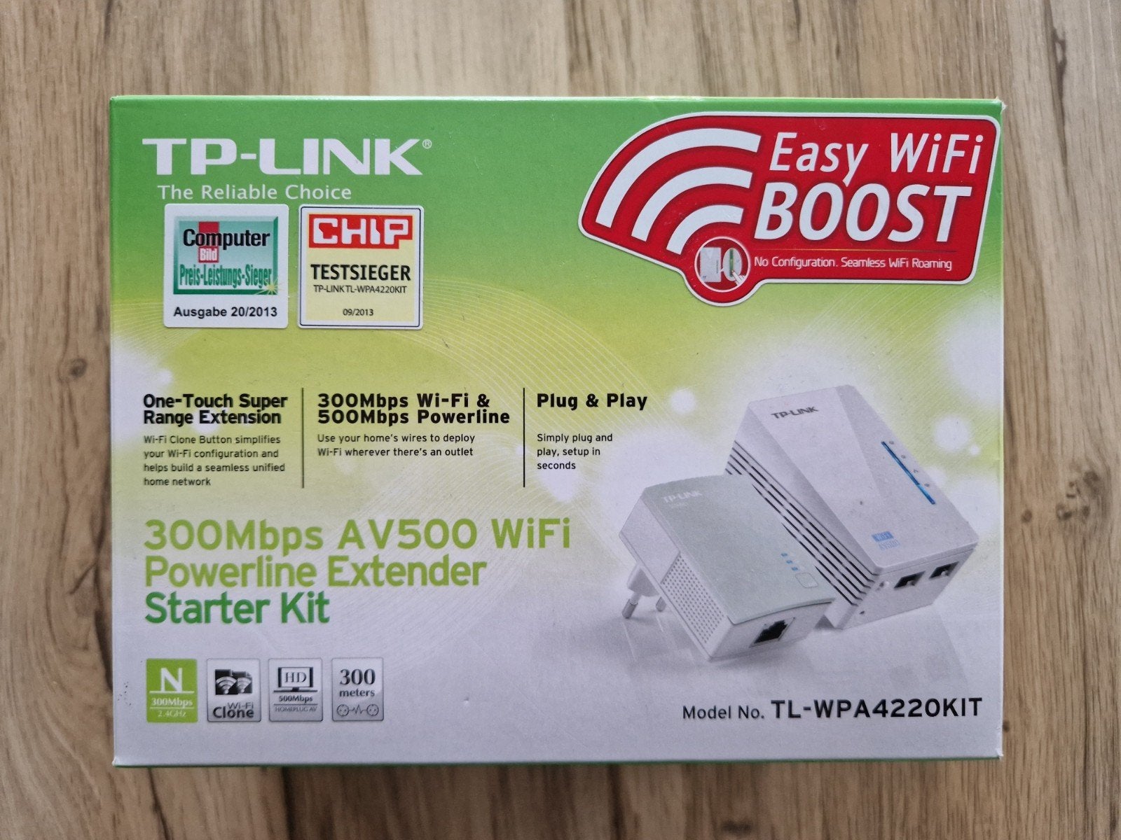TP-Link TL-WPA4220KIT AV500 WiFi Powerline Extender, Computers en Software, Powerlines, Ophalen of Verzenden, Zo goed als nieuw