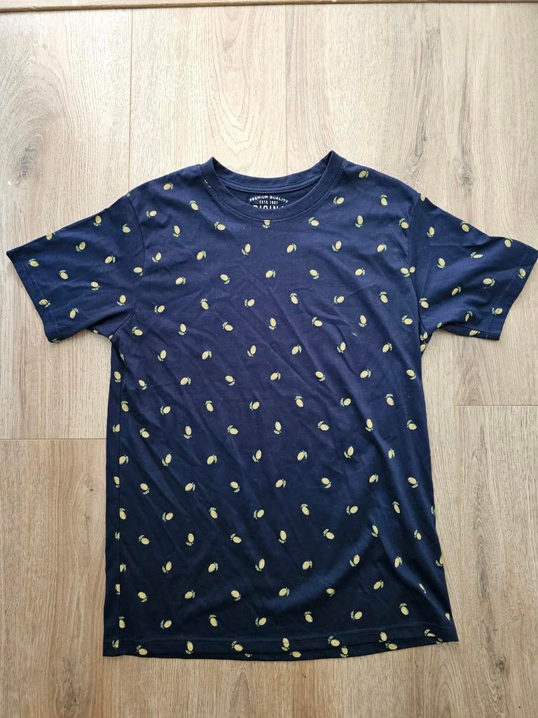 Zeeman blauw shirt citroenen katoen L large t-shirt, Kleding | Heren, T-shirts, Maat 52/54 (L), Blauw, Ophalen of Verzenden, Zo goed als nieuw