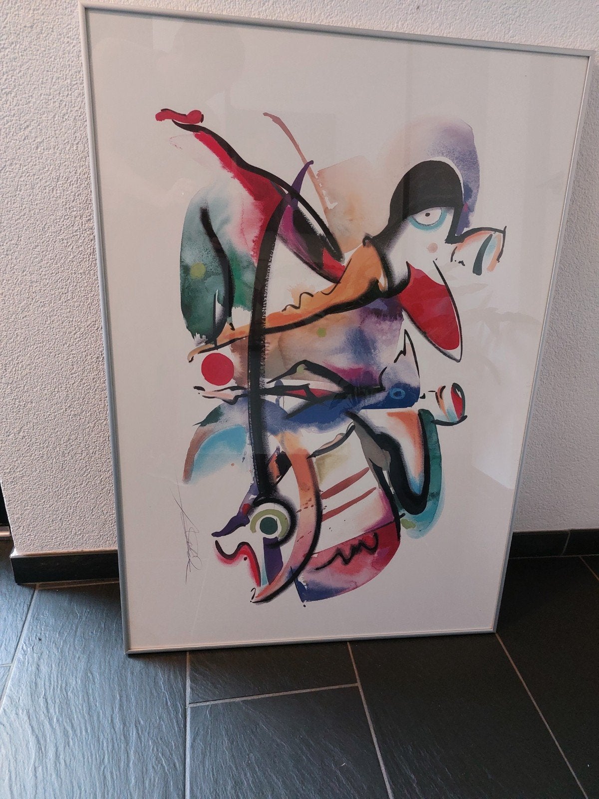 Alfred Gockel - Dancing figures schilderij, Ophalen