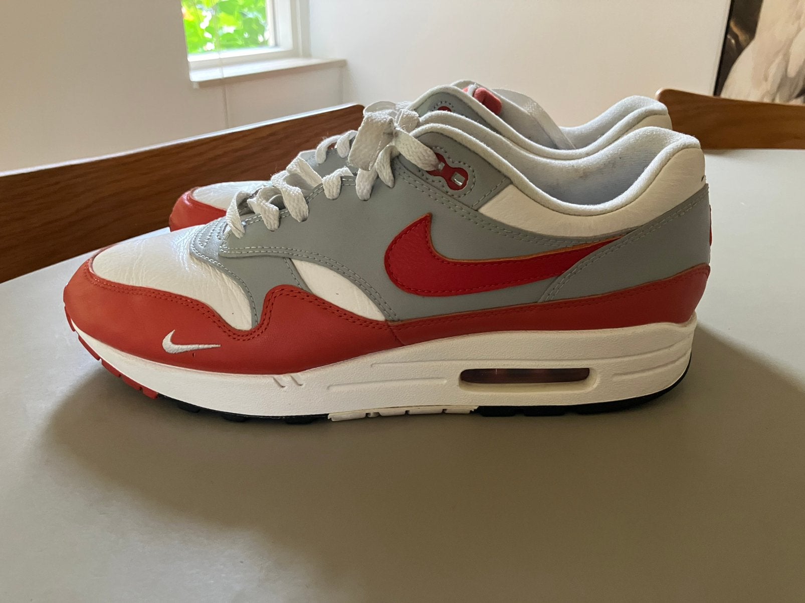 Nike air max one maat 45,5, Wit, Ophalen of Verzenden, Sneakers of Gympen, Zo goed als nieuw