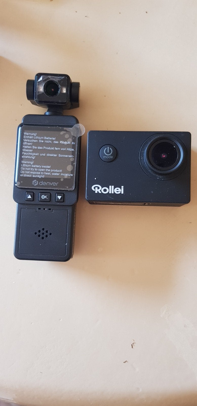 2 Camera's vlog Camera onderwater Camera denver Rollei wifi, Ophalen, Inclusief handleiding, Nieuw, Overige merken