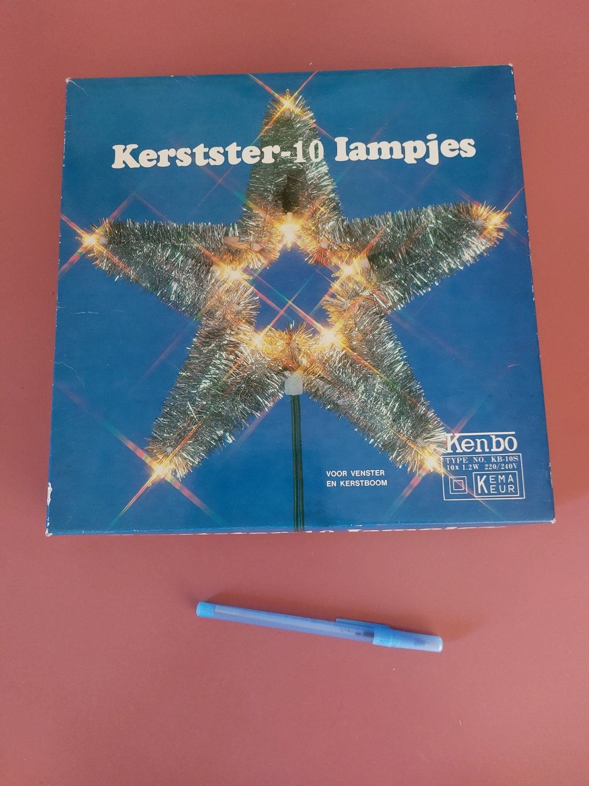 Kerstster 10 lampjes. Vintage., Ophalen of Verzenden