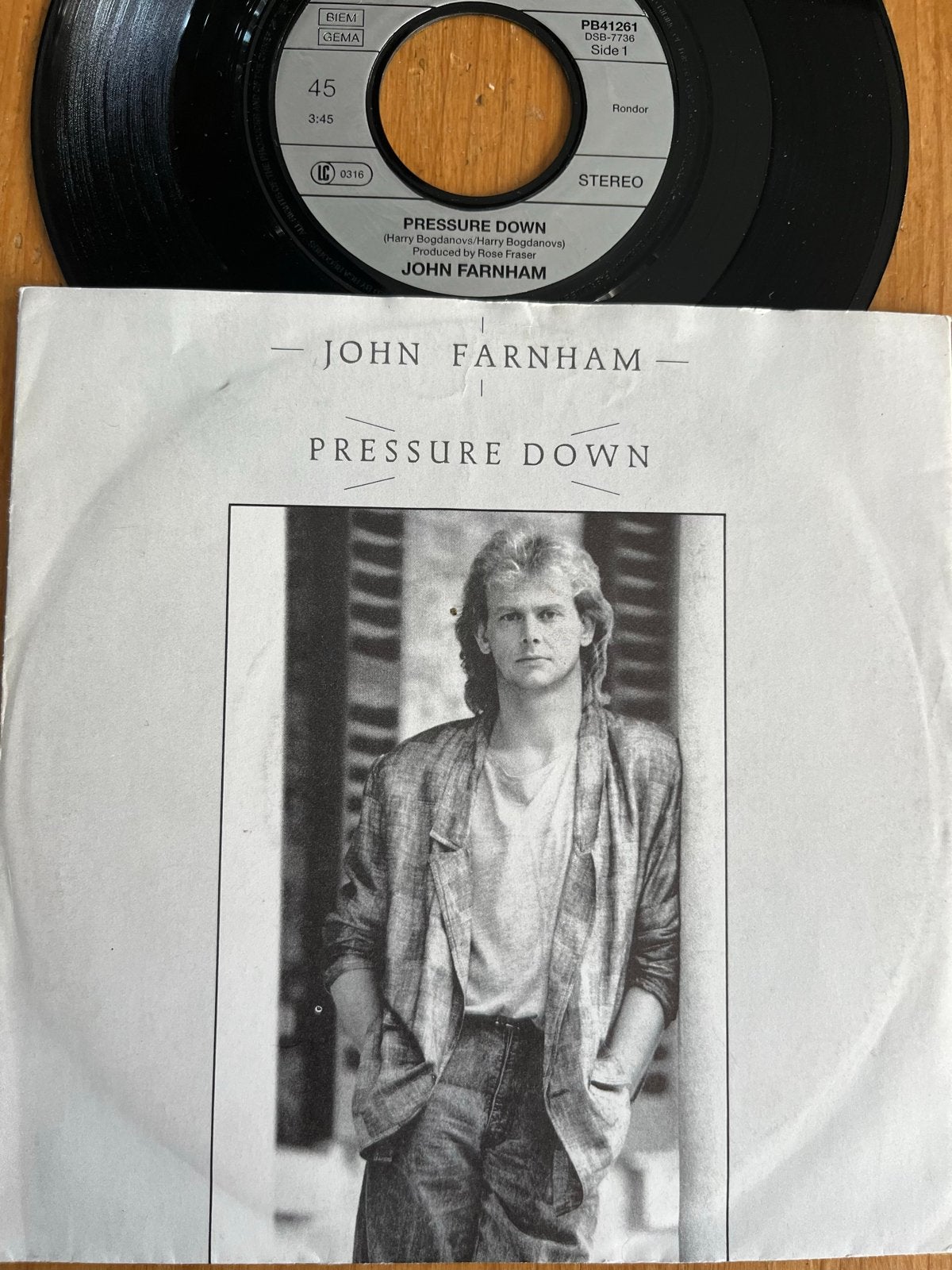 John Farnham - Pressure Down (7 inch single), Ophalen of Verzenden, Gebruikt, 7 inch, Pop