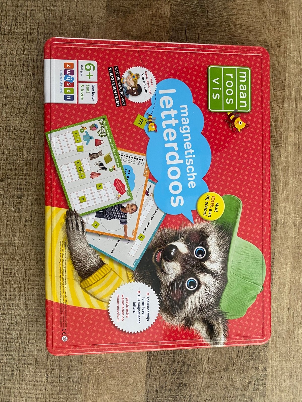 Magnetische letterdoos Maan roos vis., Ophalen, Zo goed als nieuw