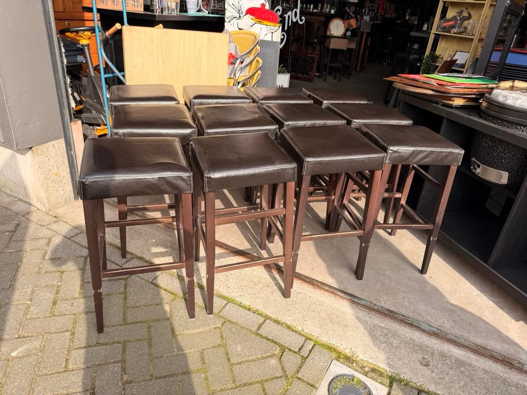 Barkrukken kroeg cafe mancave krukken bar, Hout, Met voetsteun, 60 tot 90 cm, Ophalen of Verzenden