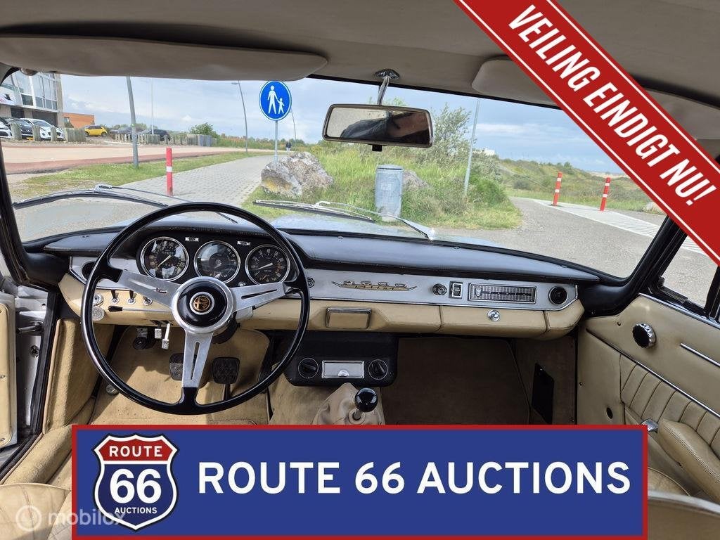 Alfa Romeo 2600 Sprint | 1965 | Route 66 Auctions, Overige carrosserieën, Zwart, Bedrijf, Handgeschakeld
