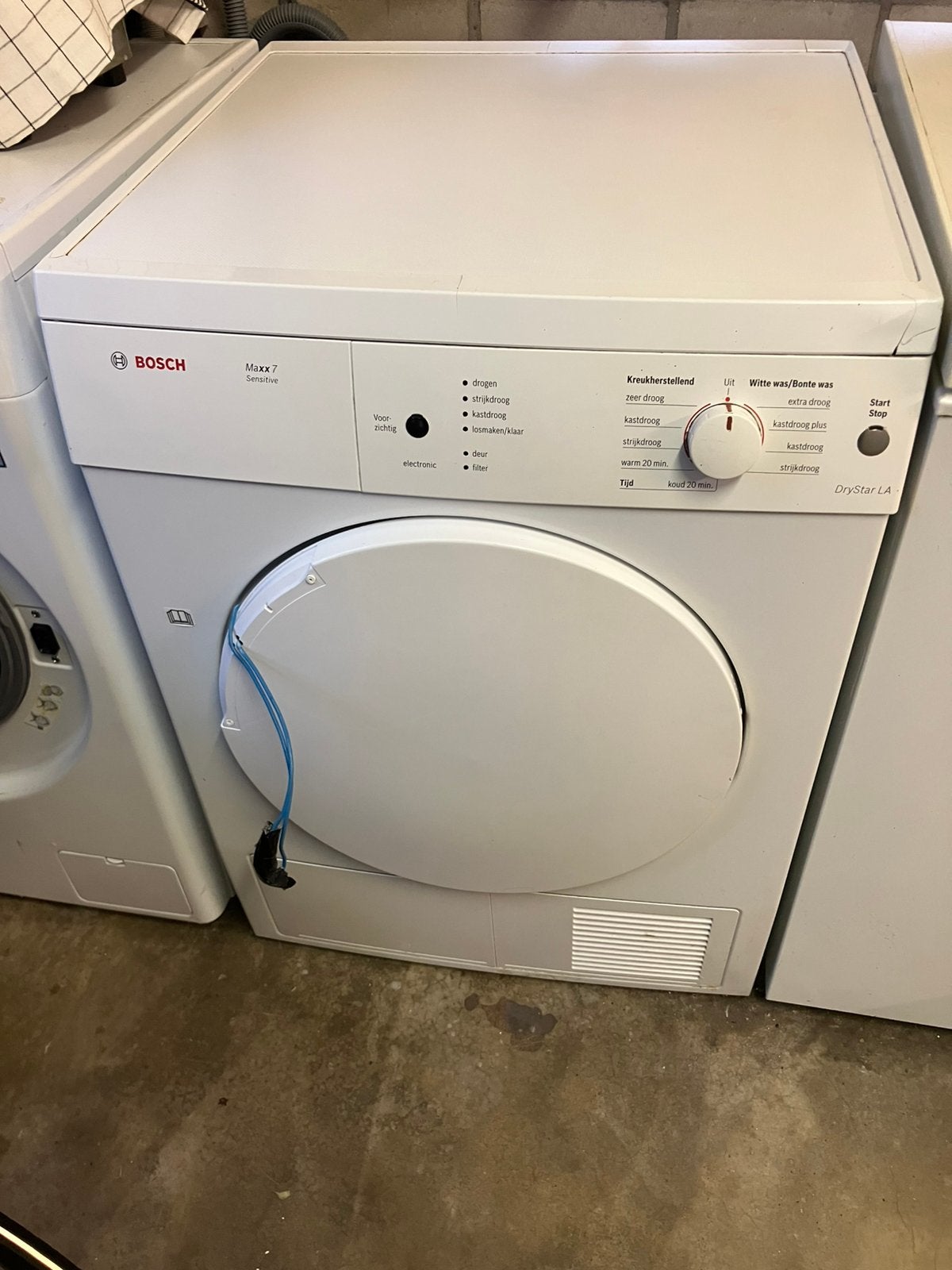 Wasdroger Bosch met afvoer slang, 6 tot 8 kg, Gebruikt, Luchtafvoer, Ophalen of Verzenden