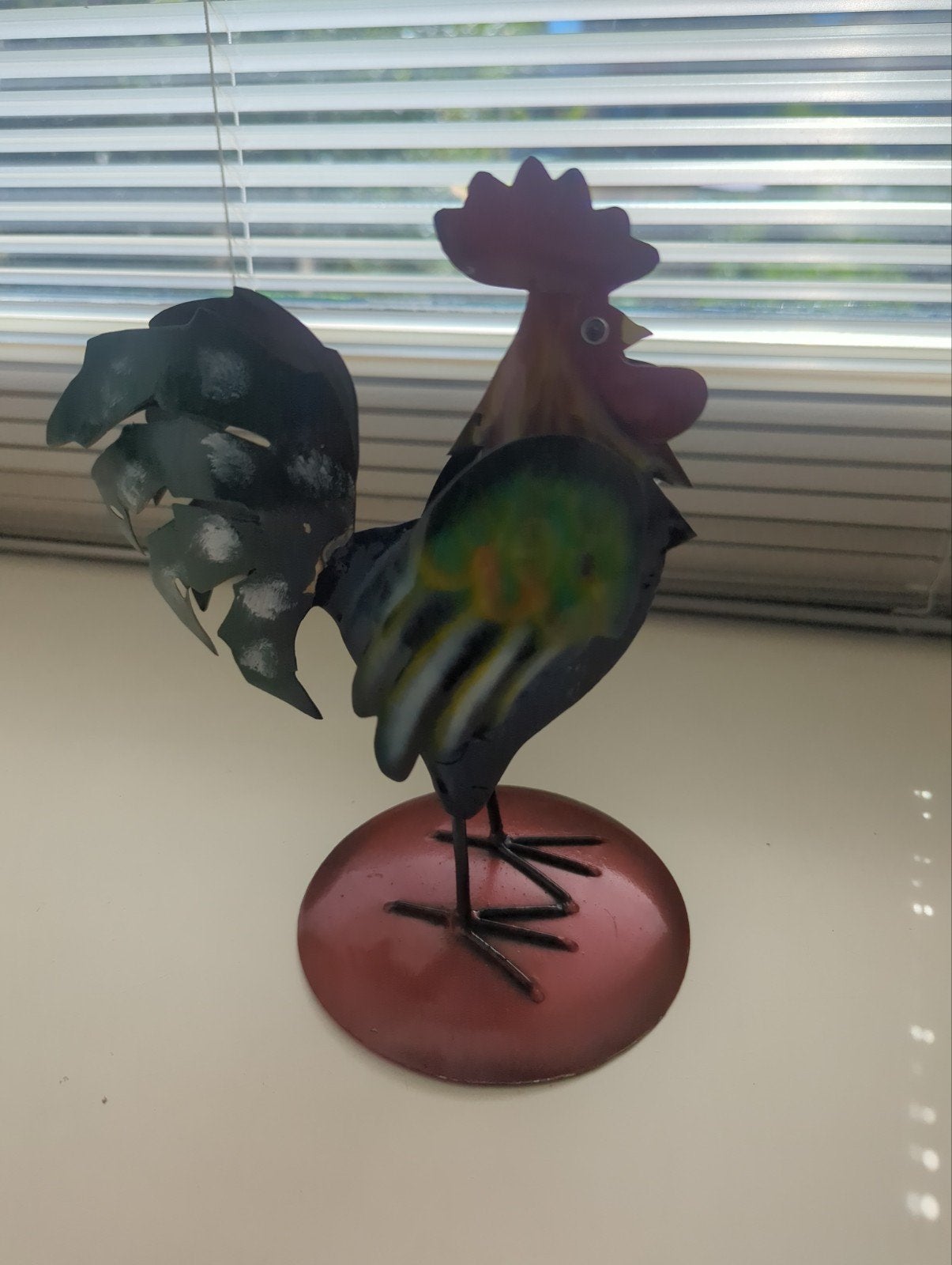 Metalen haan decoratie - Kleurrijk en uniek, Ophalen, Gebruikt, Meerkleurig, Landelijk