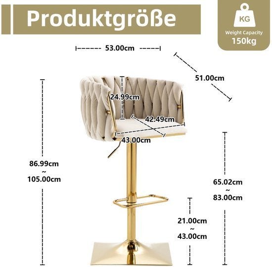 Barkruk – Barstoel – Keukenstoel – Draaiende Kruk, Corvance B.V., Verzenden, Nieuw, Corvancebol@gmail.com