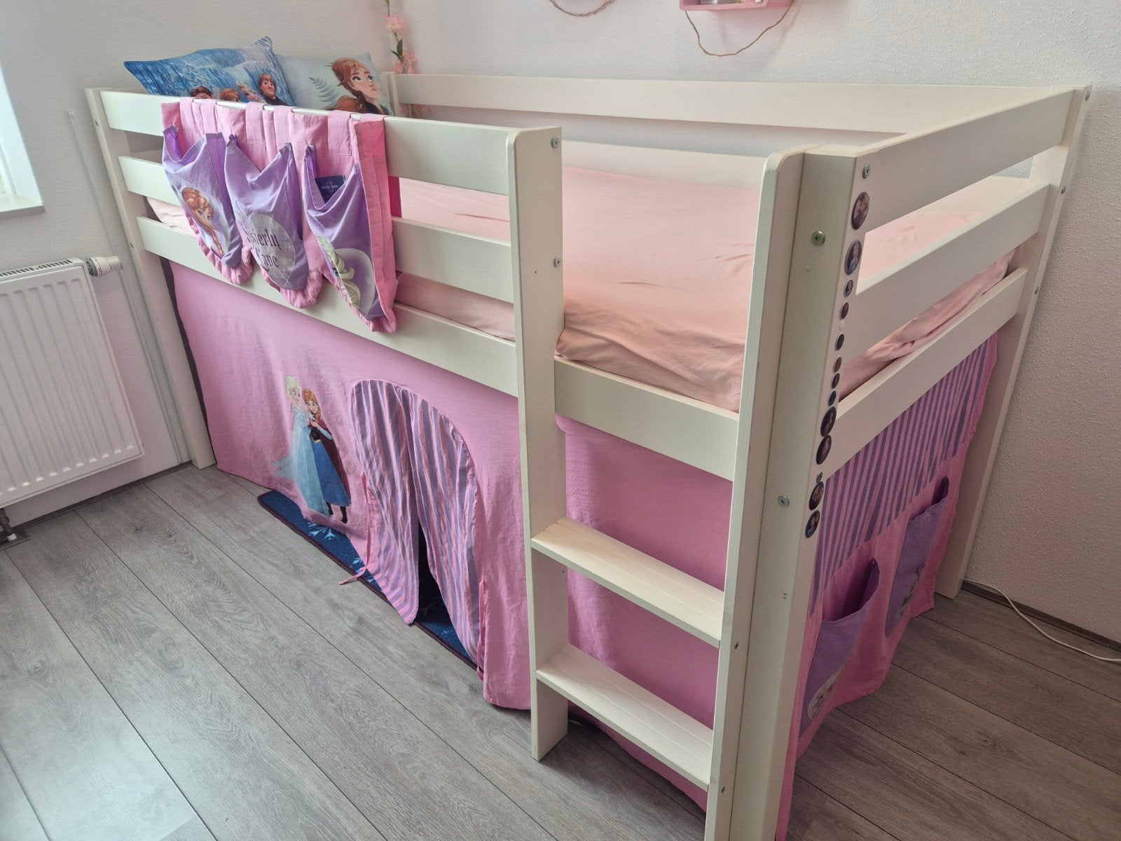 Mooie Jelle Frozen hoogslaper met tent en opbergzakken, Ophalen, Gebruikt, Hoogslaper, Eenpersoons