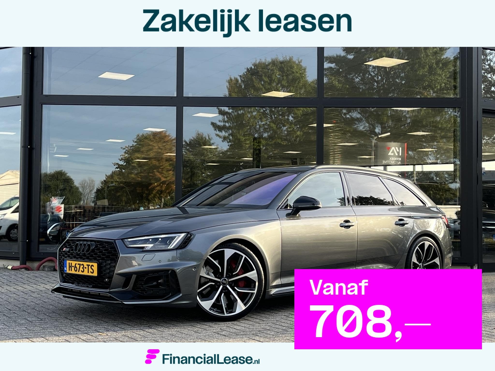 Audi A4 Avant RS4 Quattro Pro Line Plus B&O/PANO/MEMORY/LEER, Automaat, 1730 kg, 360° camera, Gebruikt