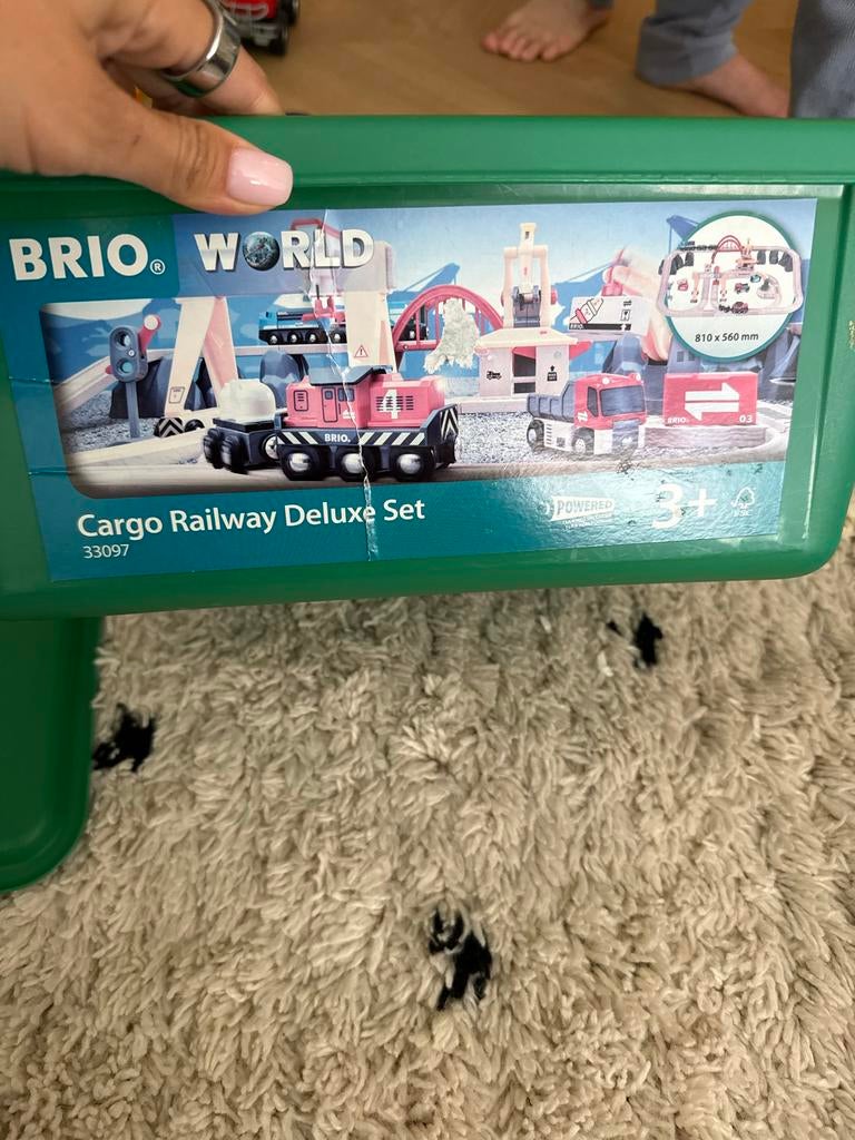 Brio World Cargo Railway Deluxe Set - Houten Treinbaan, Ophalen of Verzenden, Gebruikt
