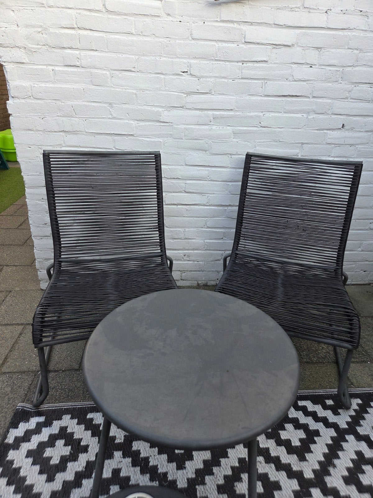Tuinset met 2 stoelen en tafeltje, Tuin en Terras, Tuinsets en Loungesets, Ophalen of Verzenden