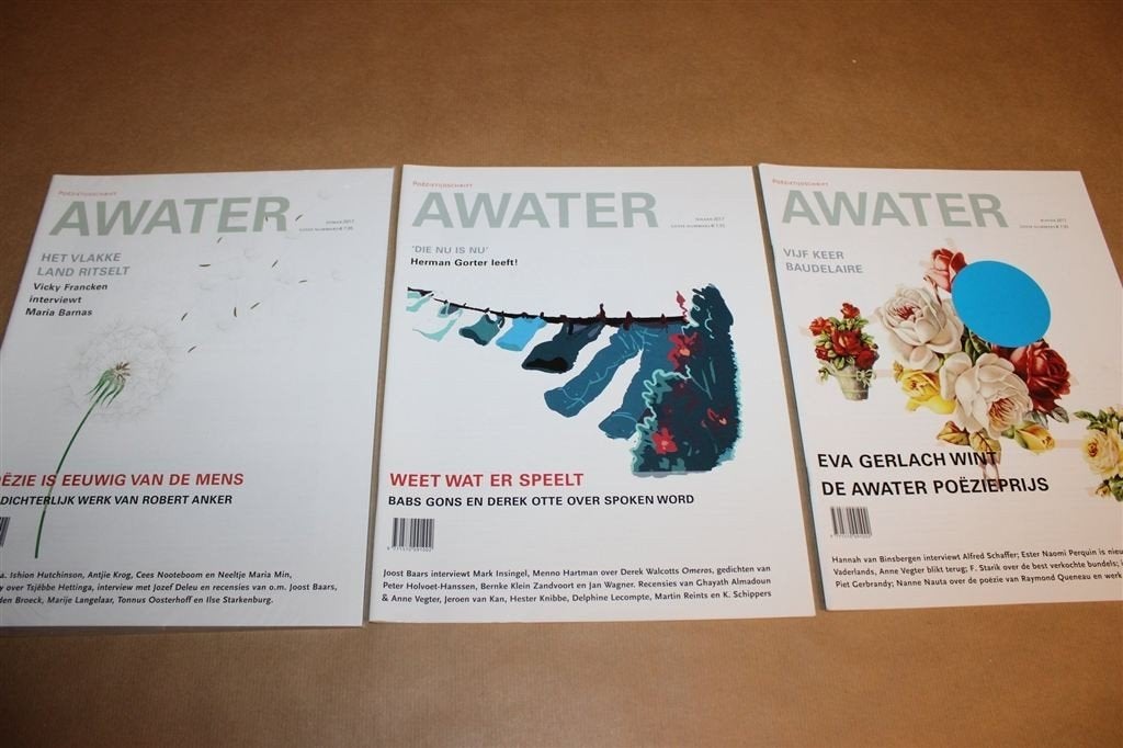 Awater 2017 — Poëzietijdschrift 3 Nummers, Ophalen of Verzenden, Zo goed als nieuw, Muziek, Film of Tv