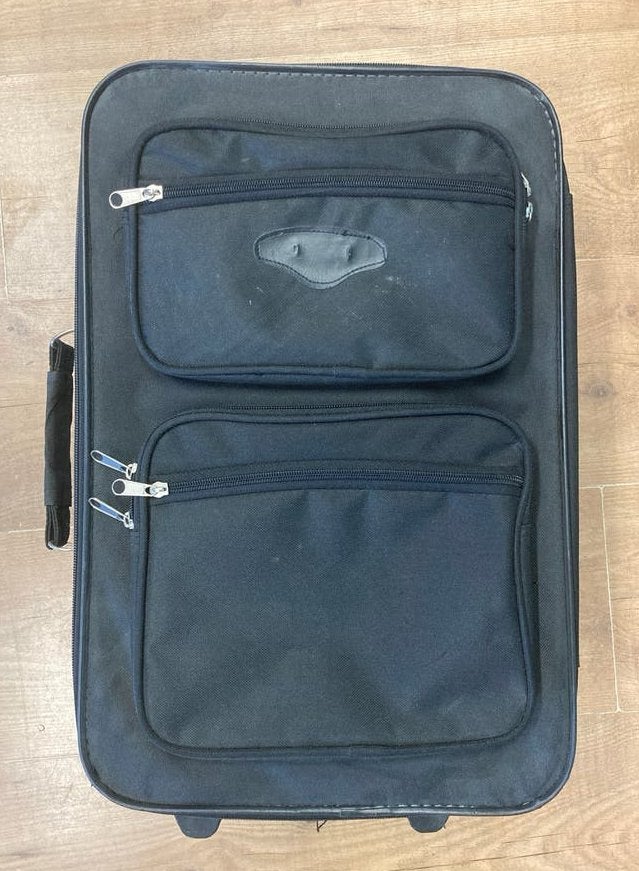 Zwarte Leonardo Reiskoffer 50x33x19cm - Compact en Handig, Sieraden, Tassen en Uiterlijk, Koffers, Ophalen, Gebruikt, Minder dan 50 cm