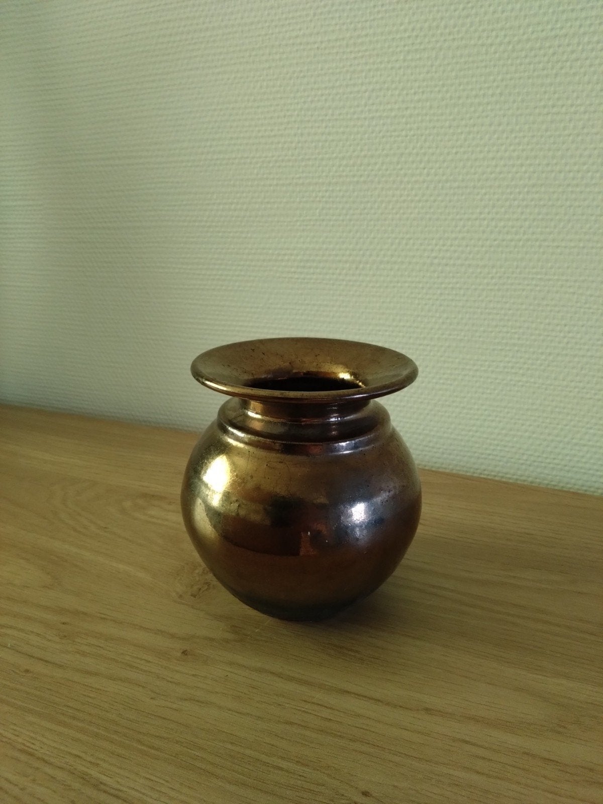 Mooie vintage bronzen vaasje., Antiek en Kunst, Ophalen of Verzenden