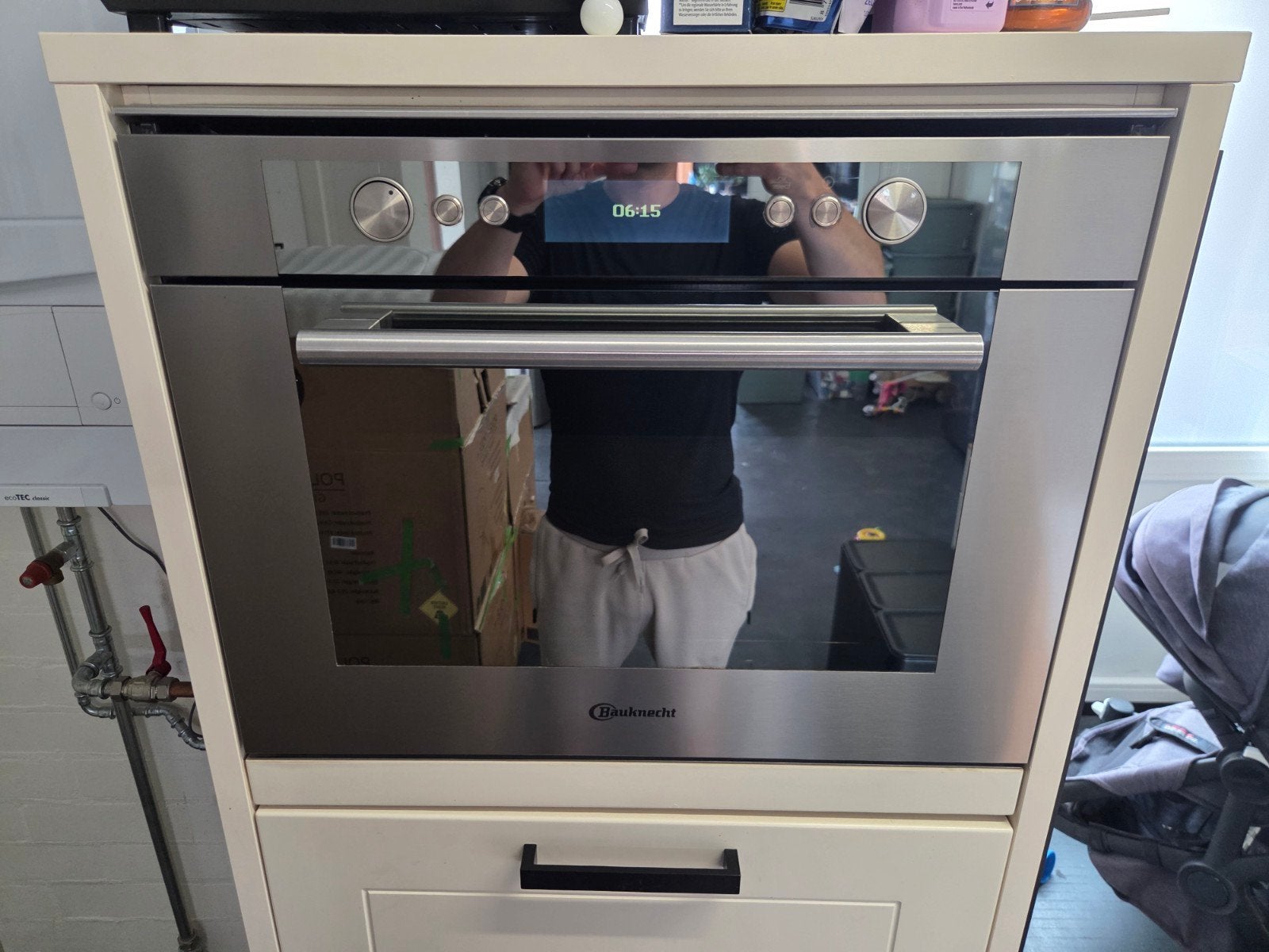 Bauknecht Combimagnetron 40L - Inbouw met toebehoren, Ophalen, Combimagnetron, Crisp, Gebruikt