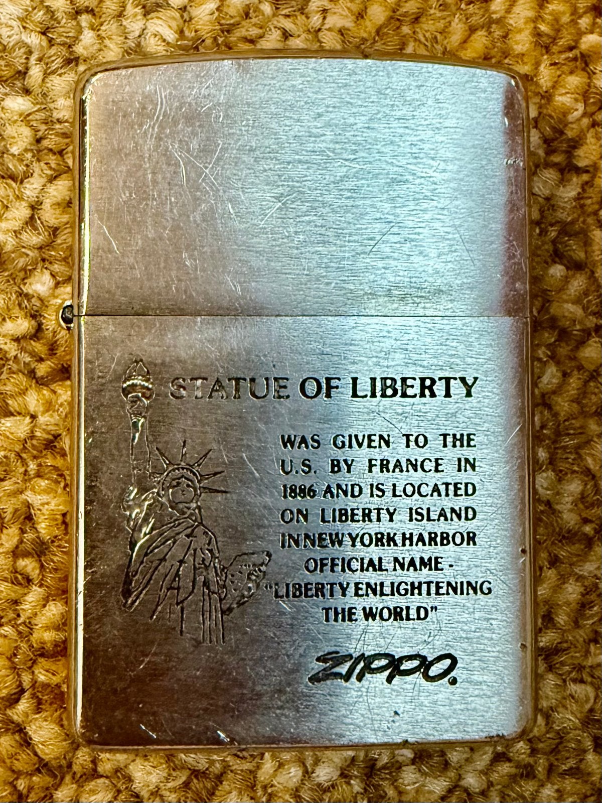 Zippo aansteker - Statue of Liberty (1991), Verzamelen, Ophalen of Verzenden, Gebruikt, Aansteker