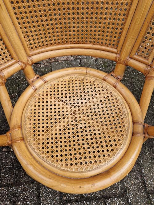 l rotan stoel bamboe vintage, Ophalen of Verzenden